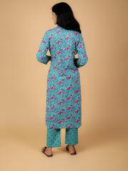 Cotton Printed Kurta Pant Set(No Dupatta)