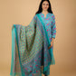 Cotton Printed Kurta Pant Set With Dupatta
