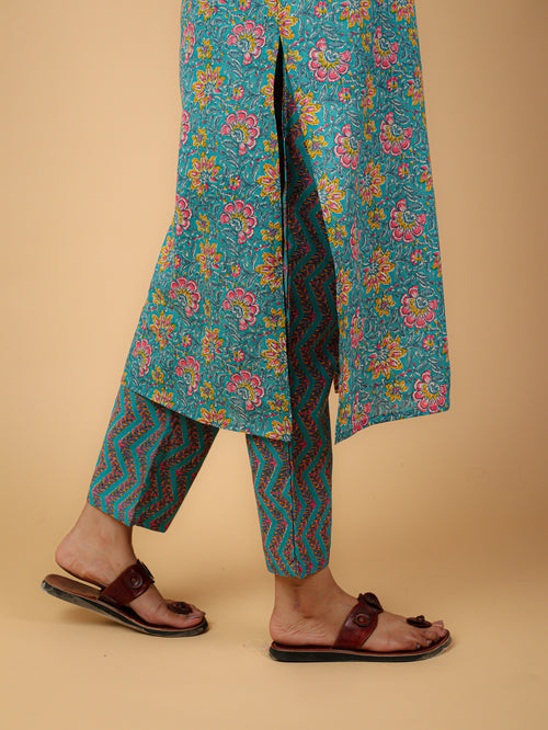 Cotton Printed Kurta With Dupatta (No pants)