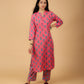 Cotton Printed Kurta Pant Set With Dupatta