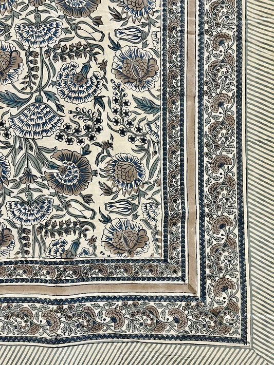 Monochrome Block Printed Bedsheet Set