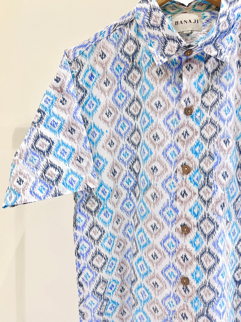 COTTON BLOCK PRINTED HALF SLEEVE SHIRT