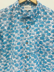 COTTON BLOCK PRINTED HALF SLEEVE SHIRT