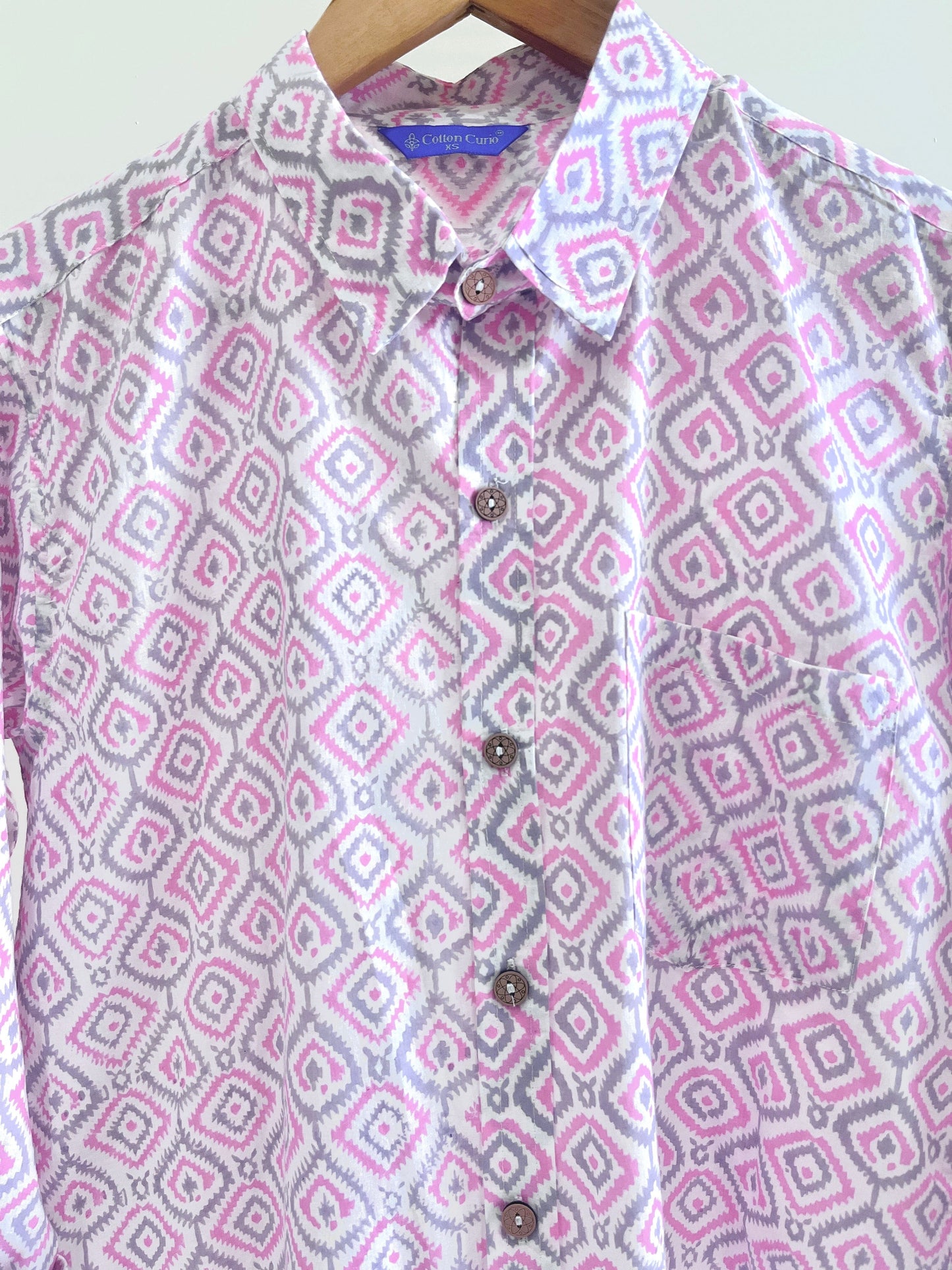 COTTON BLOCK PRINTED FULL SLEEVE SHIRT