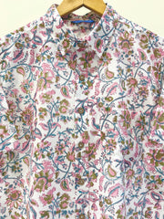 COTTON BLOCK PRINTED HALF SLEEVE SHIRT