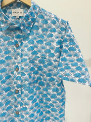 COTTON BLOCK PRINTED HALF SLEEVE SHIRT