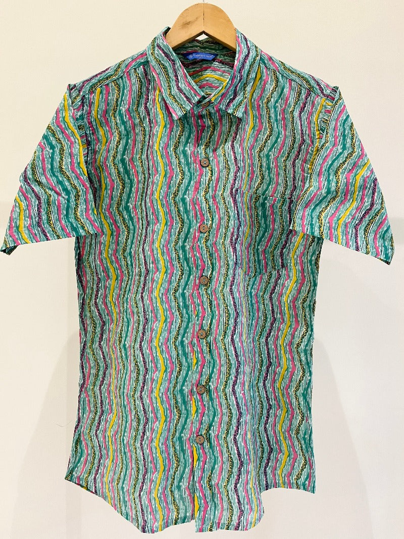 COTTON PRINTED HALF SLEEVE SHIRT