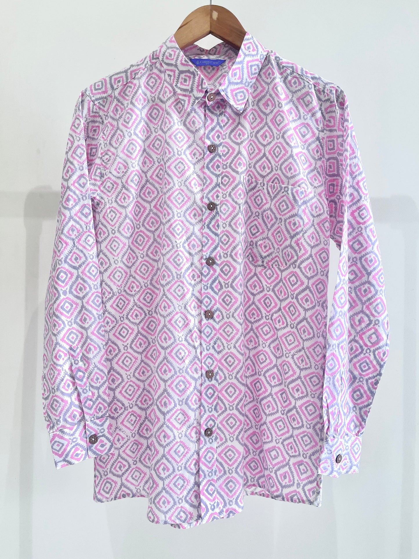 COTTON BLOCK PRINTED FULL SLEEVE SHIRT